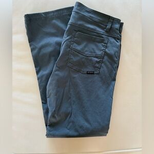 Prana Brion Men's 34x32 Slim Fit Stretch Nylon Hiking Pants Blue